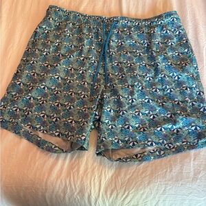 Men’s Blue Beachy Swim Trunk Shorts